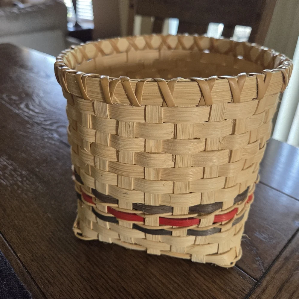 Very Nice Signed Woven Basket